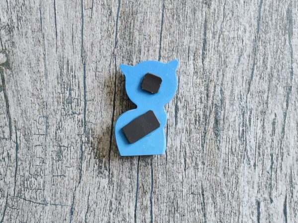 Magnetka modrá kočička s kytičkou